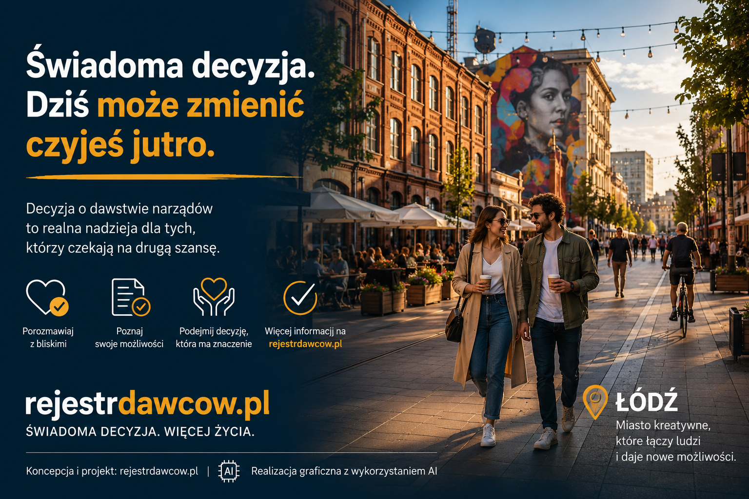 Wizualizacja Łódź w projekcie Miasta świadome dawstwa