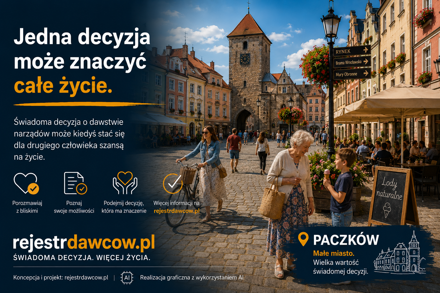 Wizualizacja Paczków w projekcie Miasta świadome dawstwa