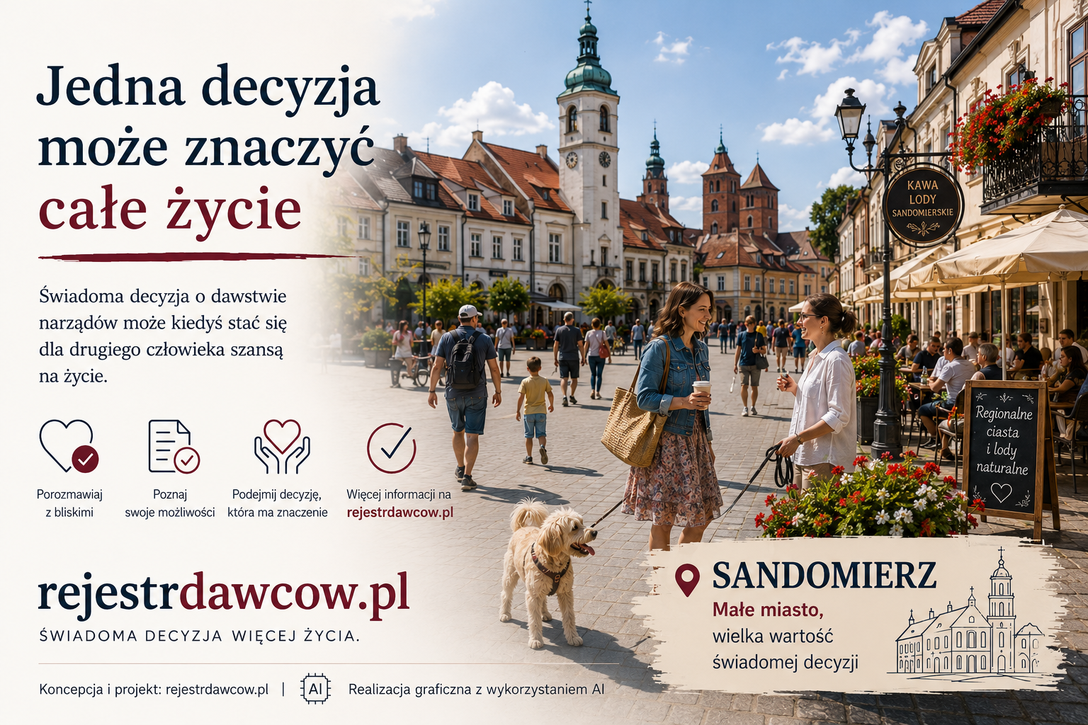Wizualizacja Sandomierz w projekcie Miasta świadome dawstwa