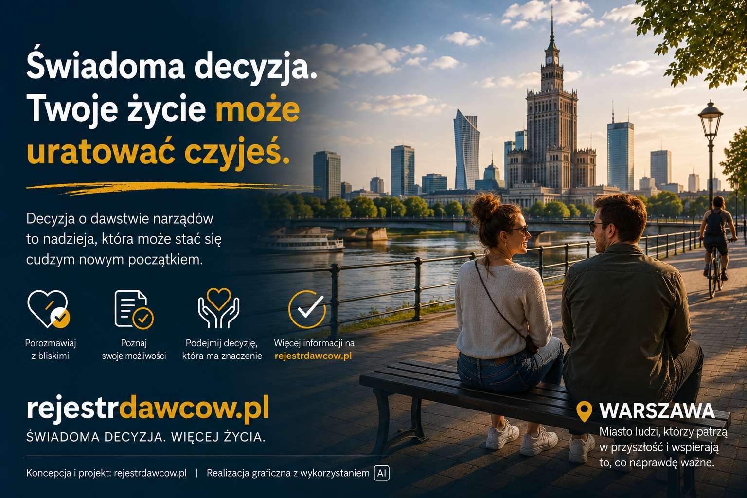 Wizualizacja Warszawa w projekcie Miasta świadome dawstwa