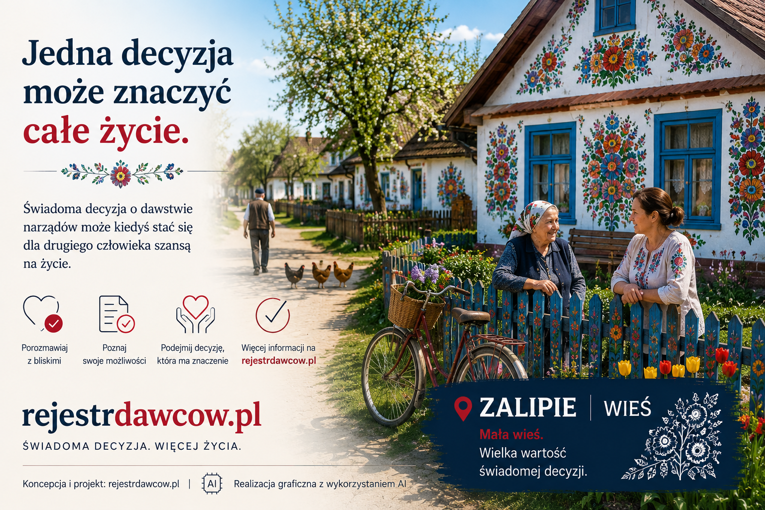 Wizualizacja Zalipie w projekcie Miasta świadome dawstwa
